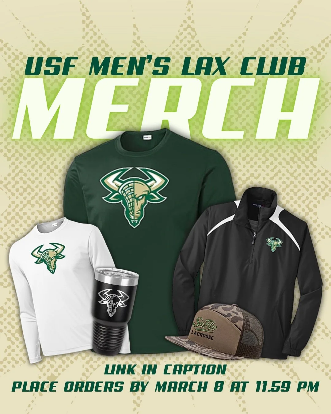 The time everyone has been waiting for is here. We have JUST LAUNCHED our Men&rsquo;s Lacrosse Club at USF merch. STORE CLOSES SUNDAY SO ORDER WHILE SUPPLIES LASTS. LINK IN BIO🤘

SHOP NOW: https://usflax25-26.itemorder.com/shop/category/107919/