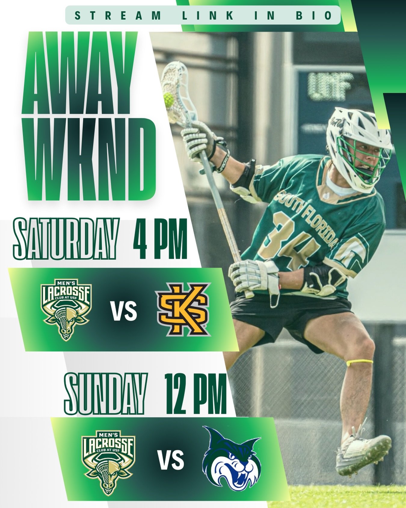 Away Weekend VS Kennesaw State (2/28) &amp; GCSU (3/1). Stream both games with the link in our bio. LETS GO BULLS 🤘