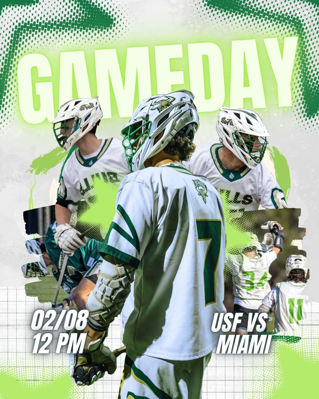GAMEDAY VS MIAMI AT 12PM
At Tampa Prep Lacrosse Fields: 727 W Cass St
Tampa, FL  33606
United States
GO BULLS🐂🤘#usouthflorida