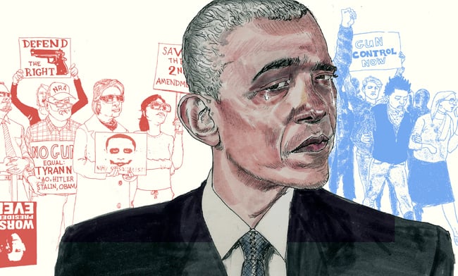 Obama was right to weep: he's got plenty to cry about