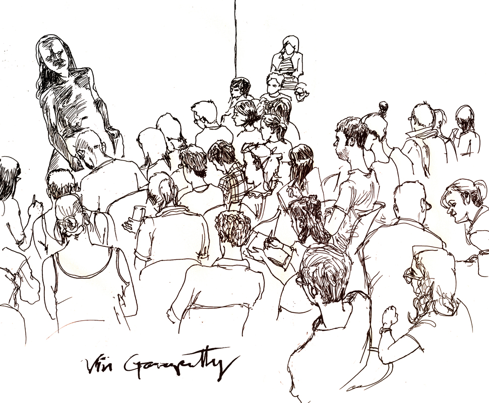 Drink n' Draw at 3rd Ward in Brooklyn.