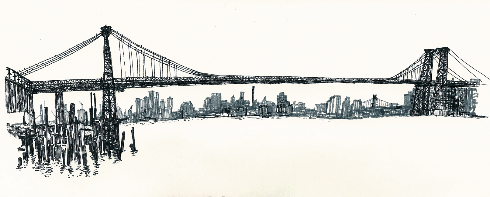 Williamsburg Bridge from Grand Ferry Park