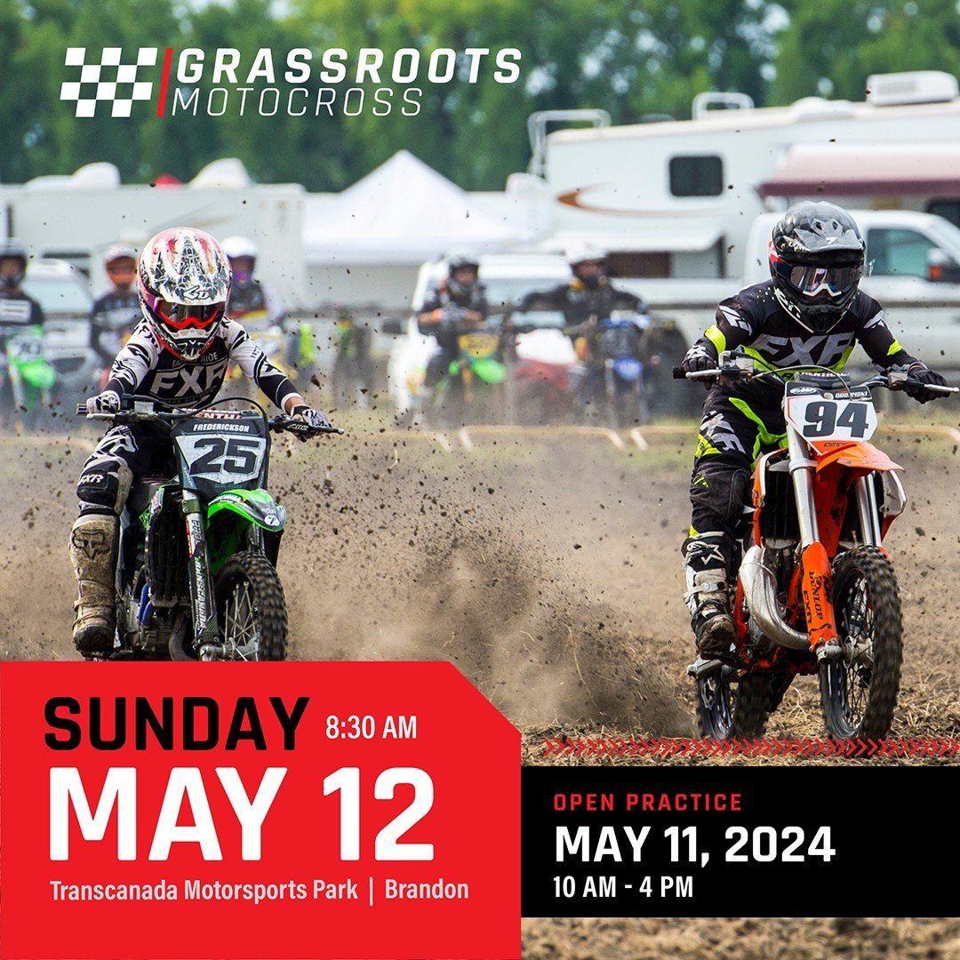 Let's GOOOOO! Our first race of the season is this Sunday, May 12. Make sure to register on our website and we'll see you on the track @transcanada_moto_park 🏁⁠💥⁠
⁠
#RaceWeekend #Motocross #TransCanadaMotorPark #BrandonManitoba #DirtBike #Racing #G