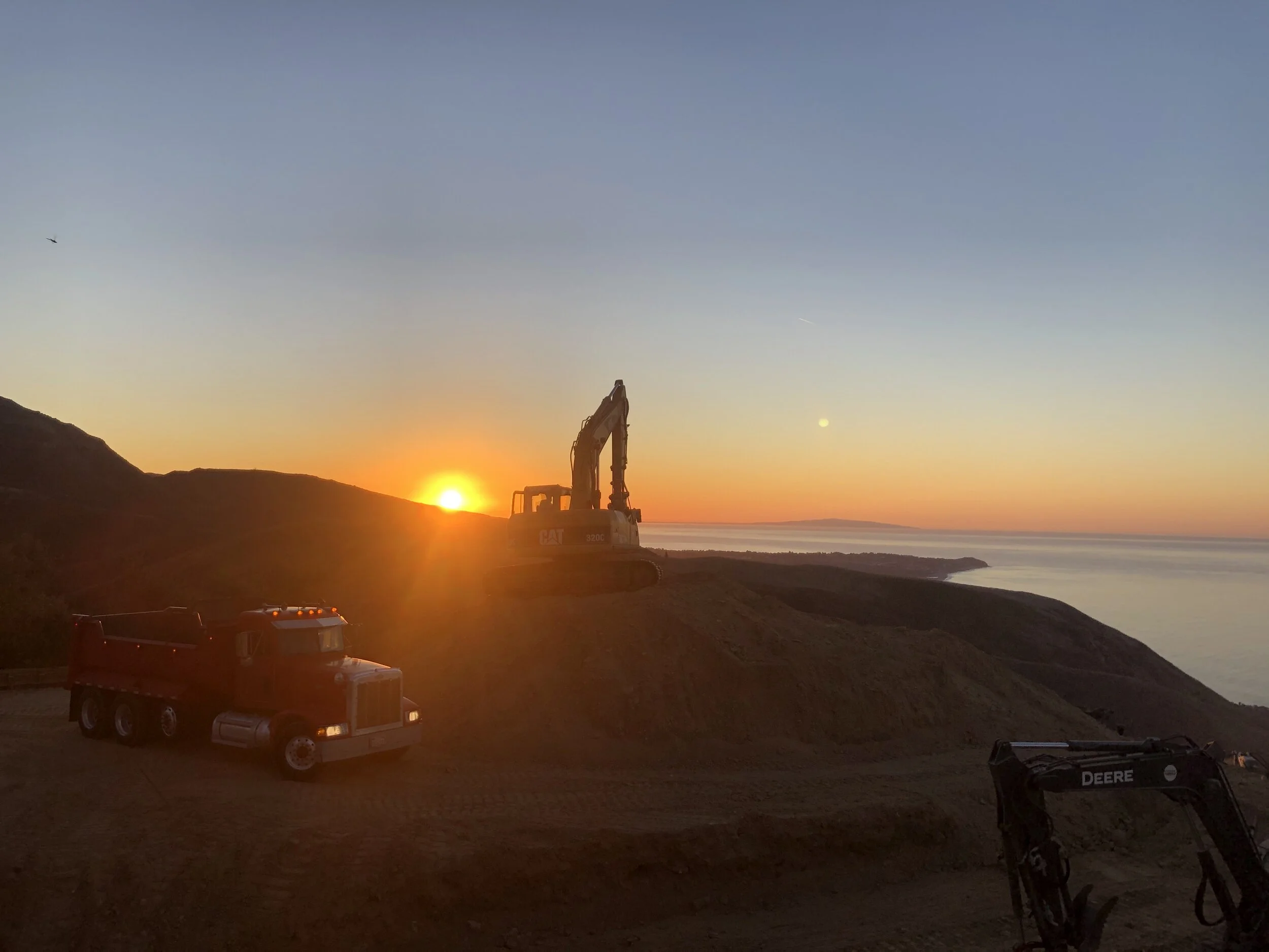Construction at Sunset