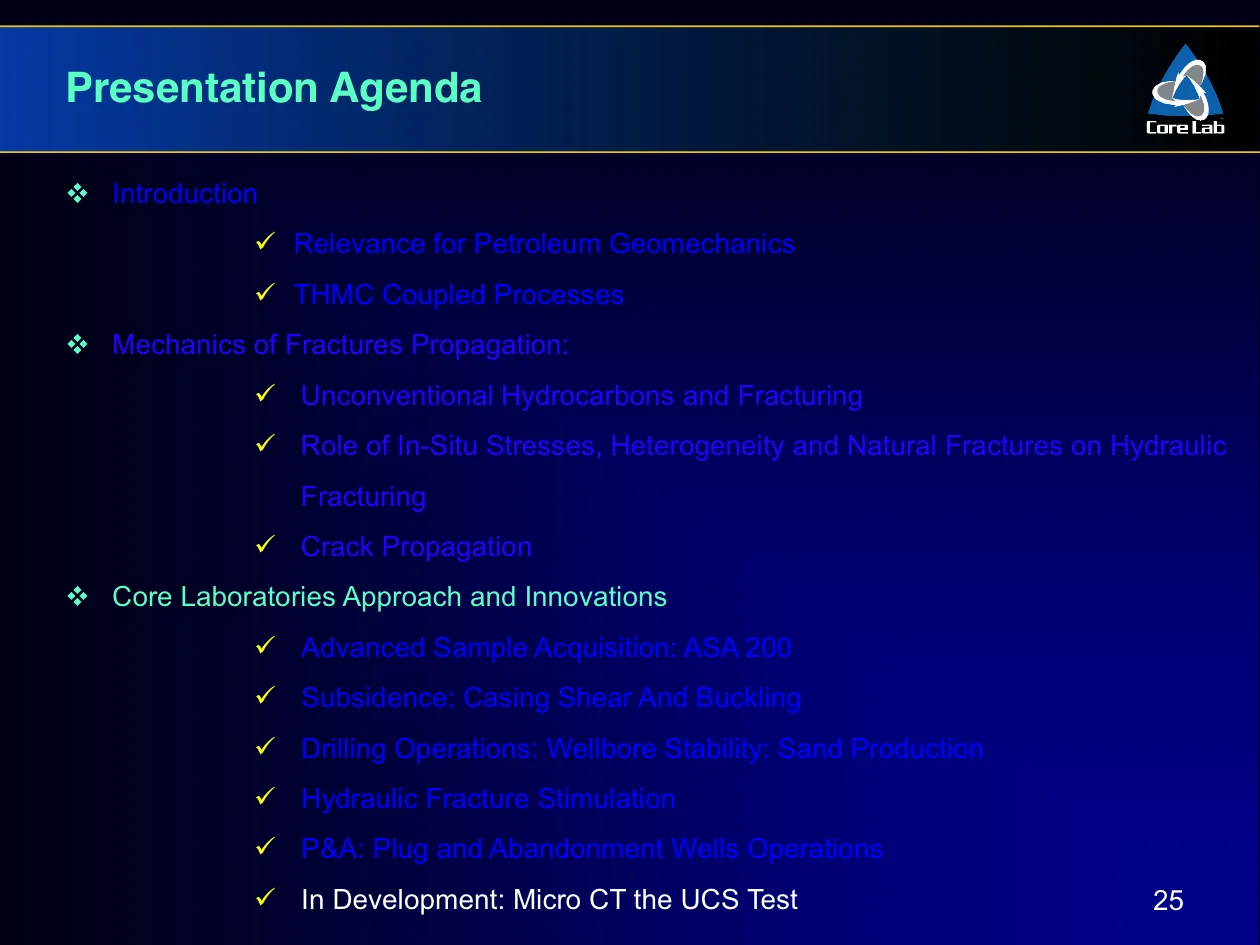 Corelab - Hydrocarbon Exploitation the role of Laboratory Geomechanics - Igor Faoro - Slide 25.jpg