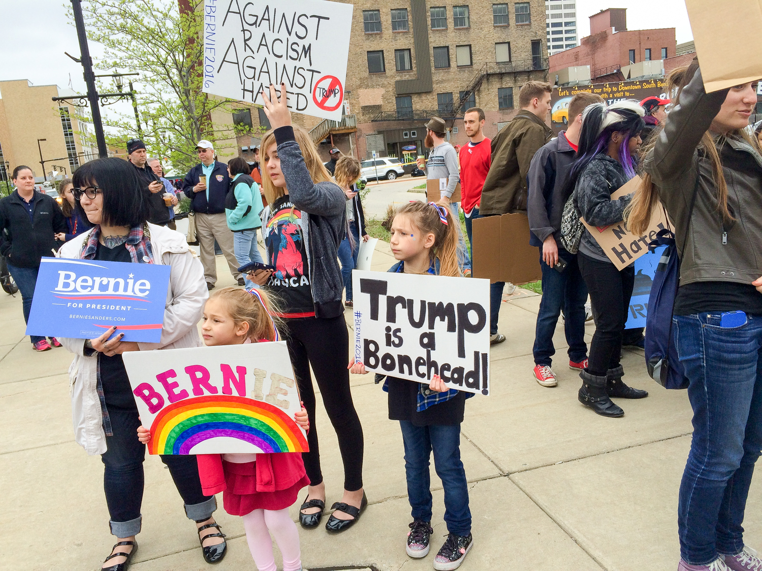 38. Trump and Sanders in South Bend, Indiana (May 2, 2016) , posted on May 7, 2016.