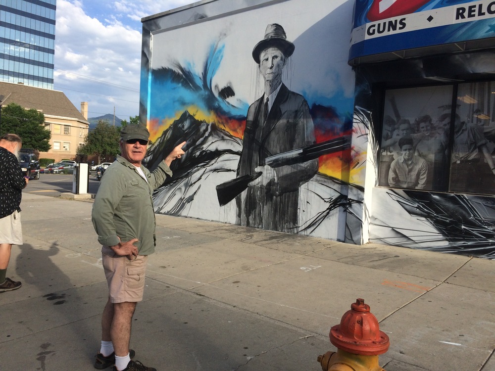 Trent Harris wonders 'what the fuck?' at a gun shop in Salt Lake City.