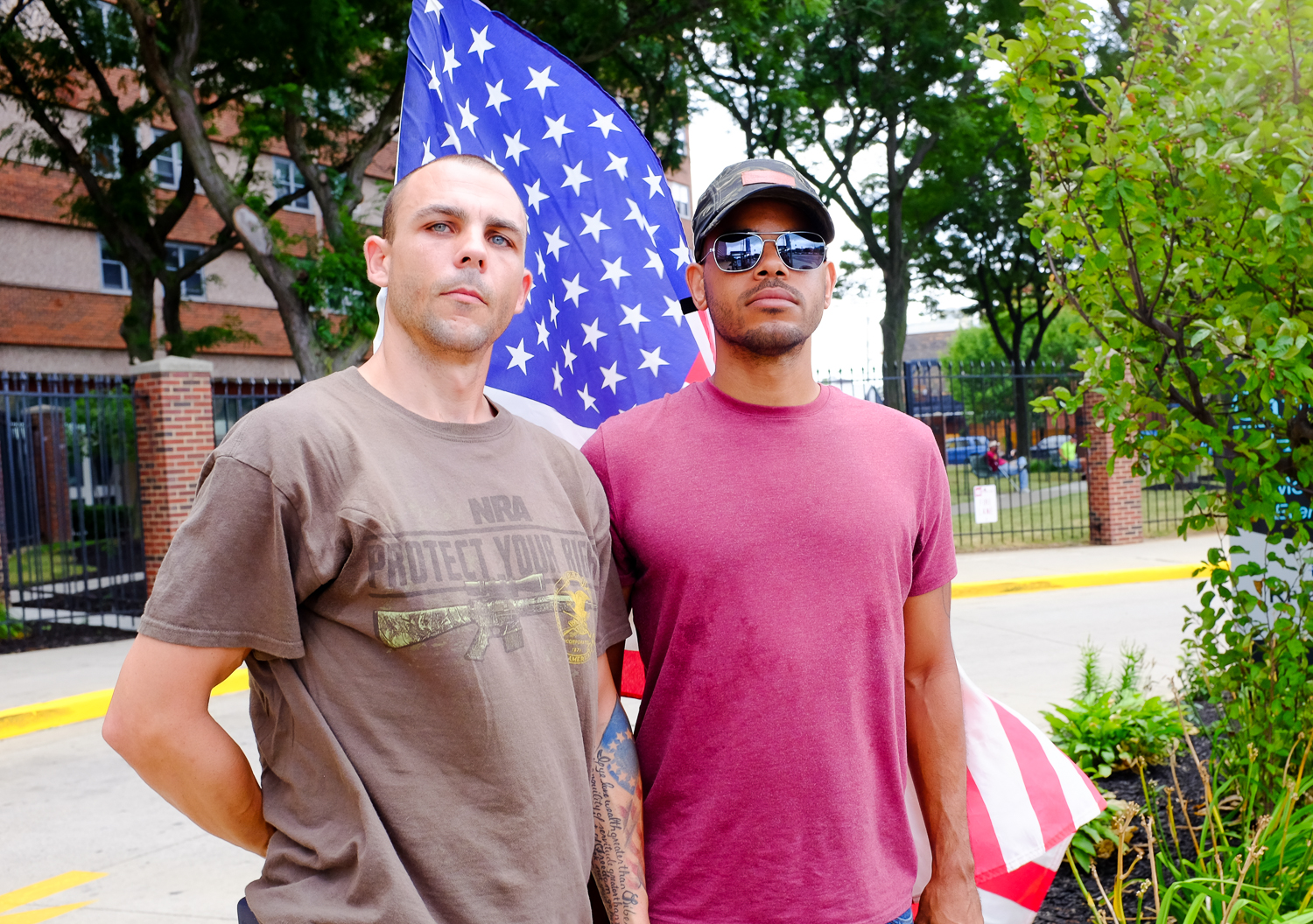 Two Iraq vets who drove 2600 miles from San Jose, California, to support the nomination of Donald J. Trump.