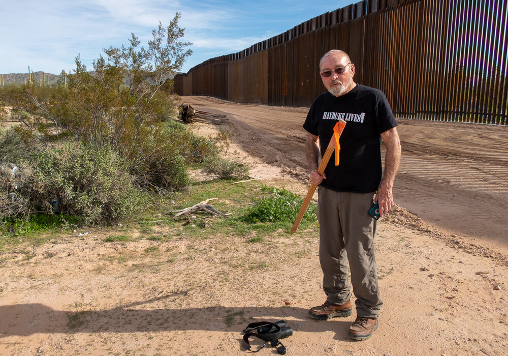 Douglas Peacock south of Ajo, Arizona, 2020