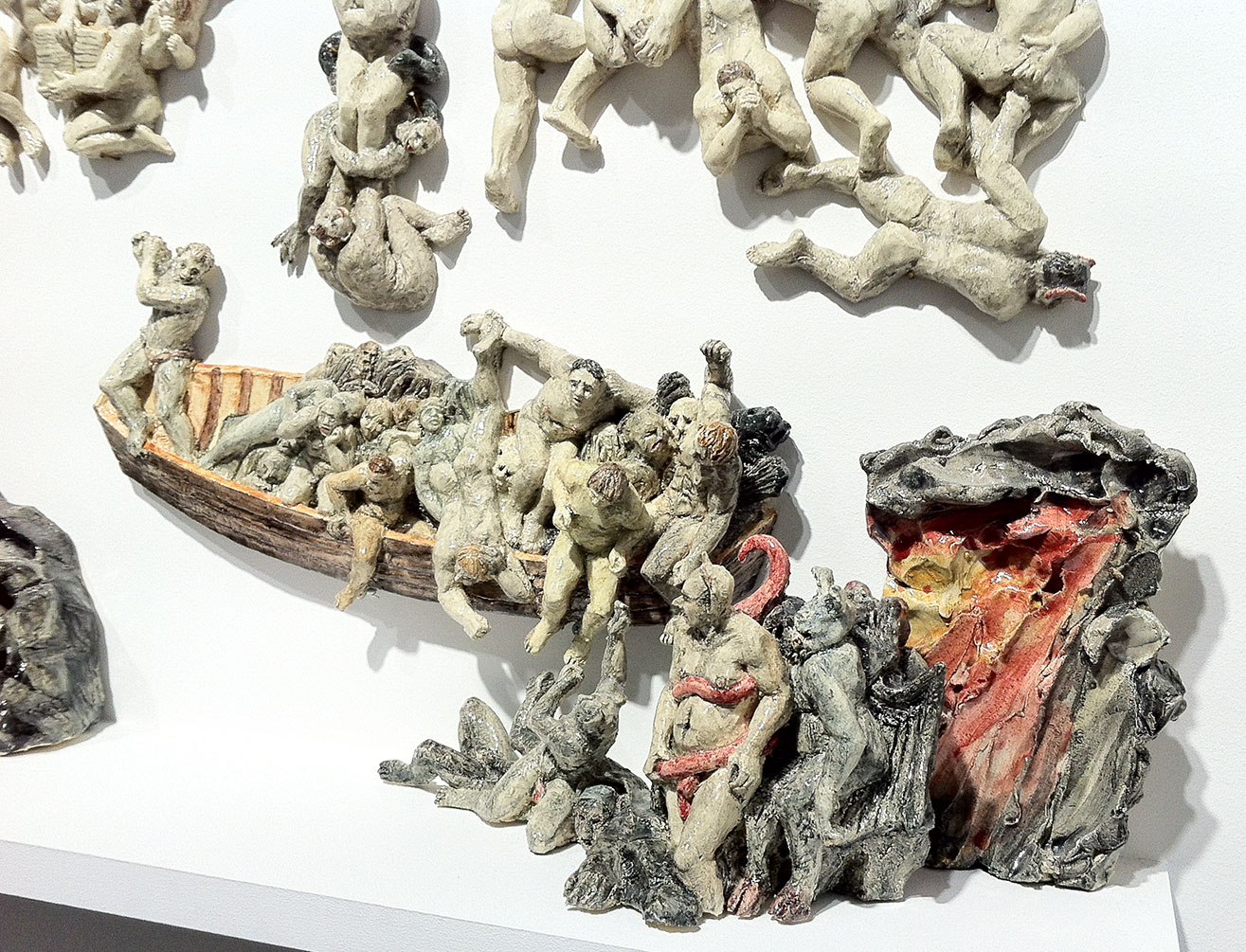 Detail from Susanne Larsson's "Yttersta Domen. Fritt efter Michelangelo."