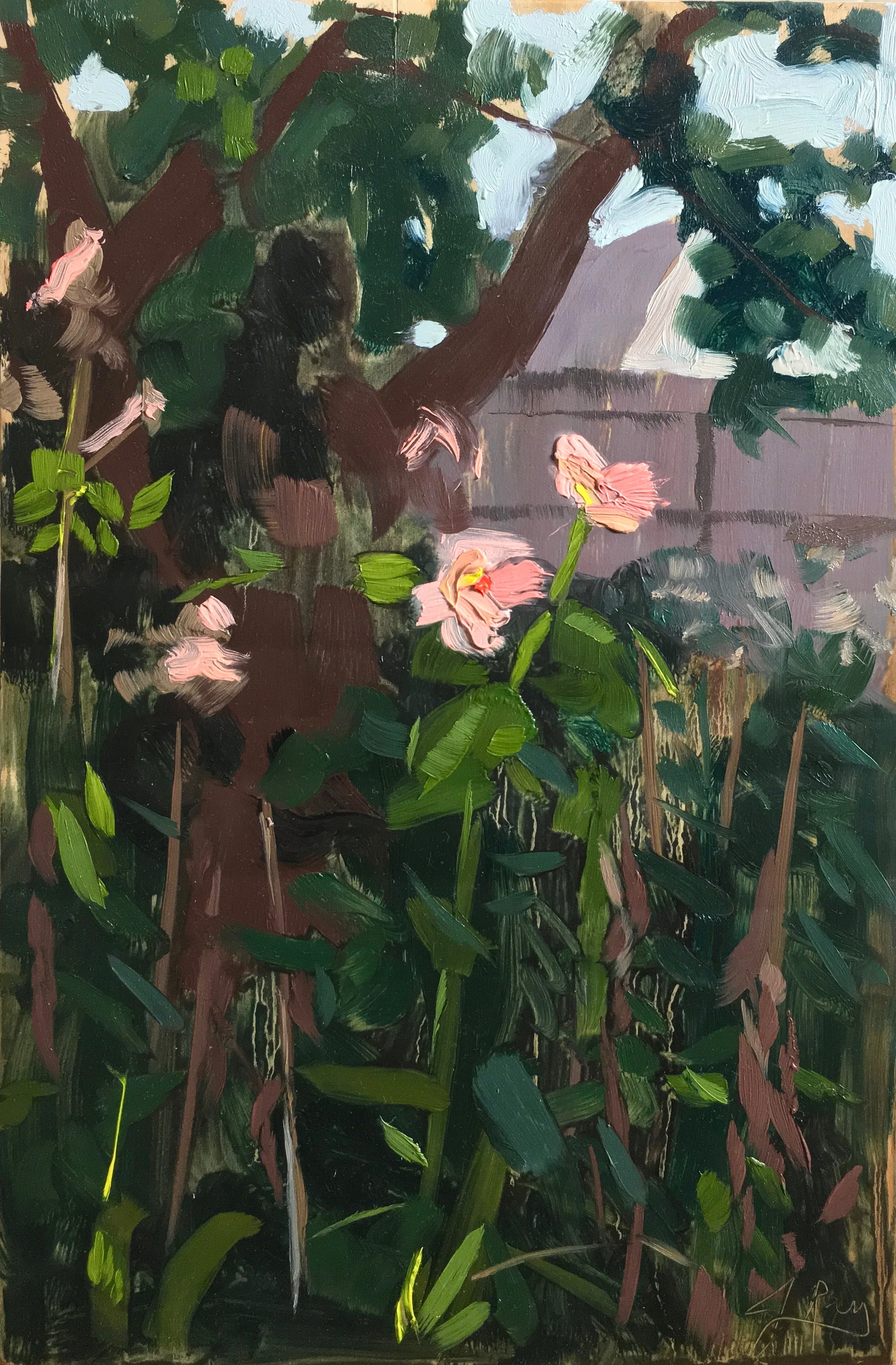 Late Autumn Roses, 12"x8"