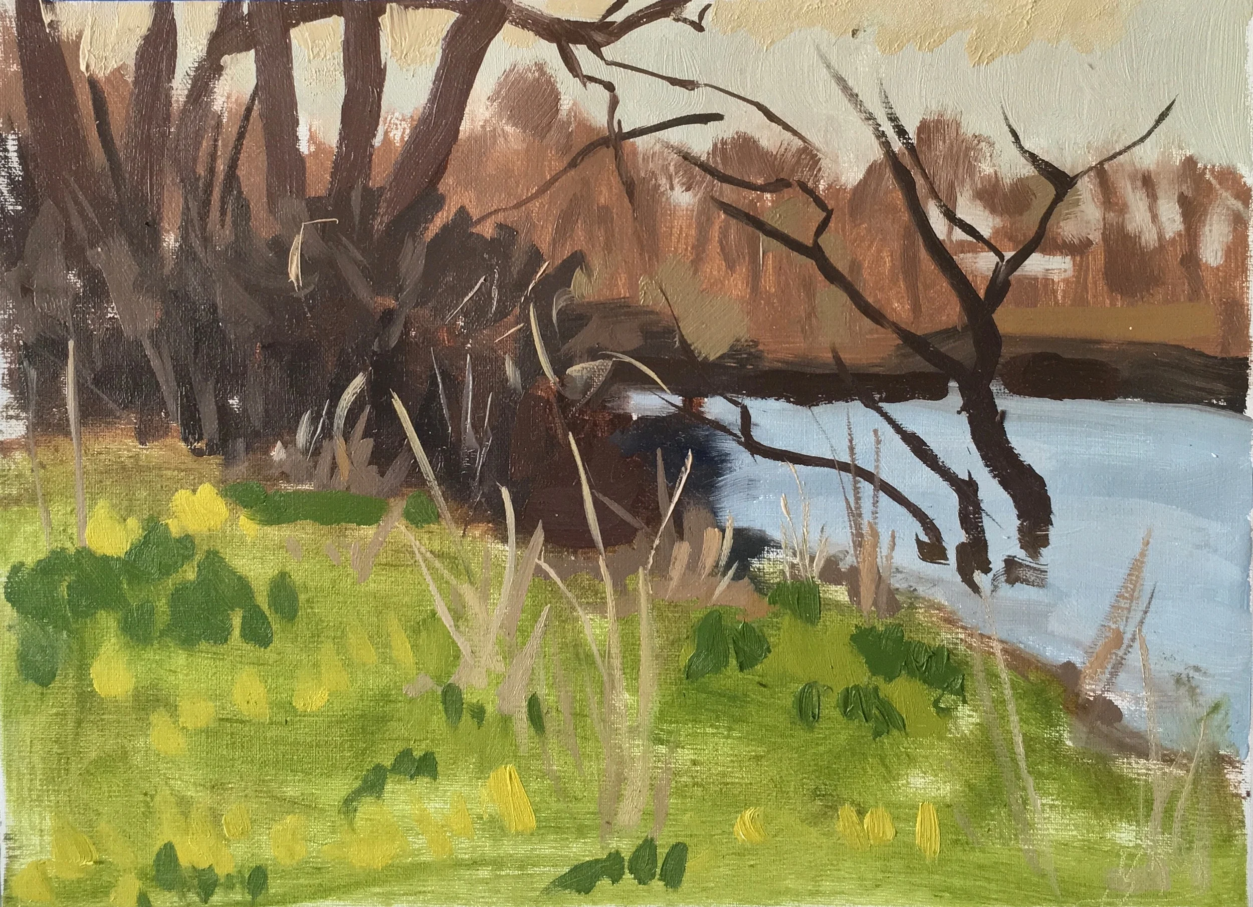 Spring on the St. Joseph River, 9"x12"