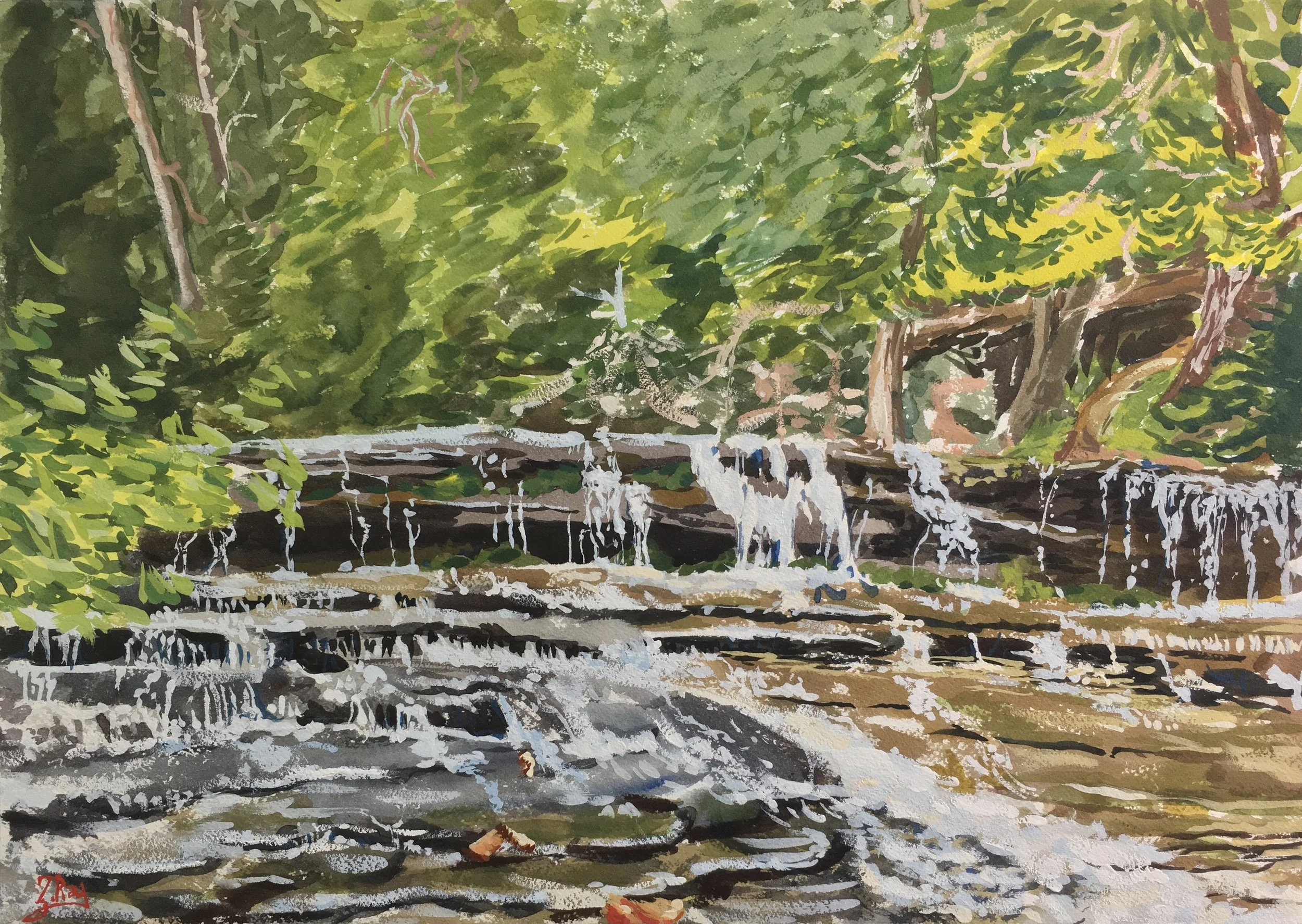 Autrian Falls, 14"x20"