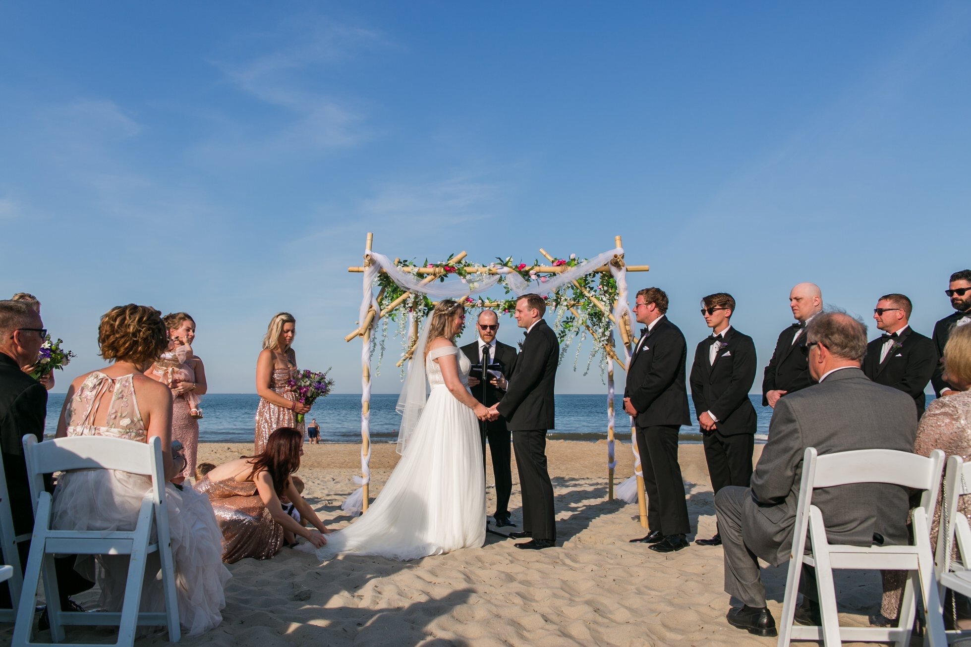 Rehoboth Salero on the Beach Wedding Ceremony