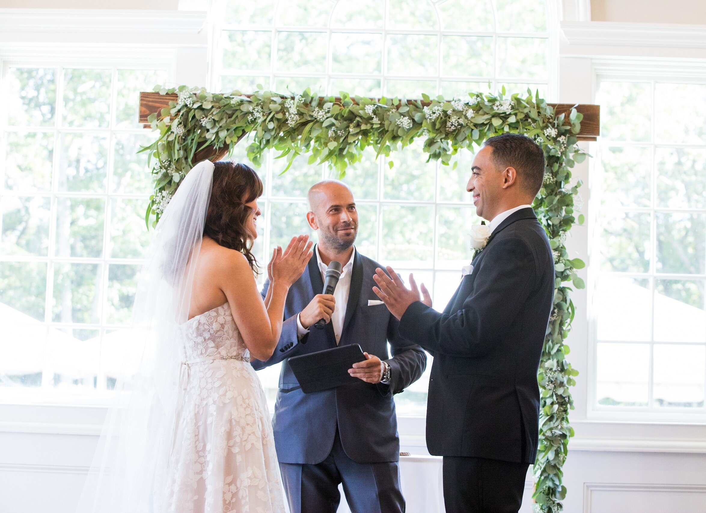 Grove at Centerton Wedding Officiant Smiles