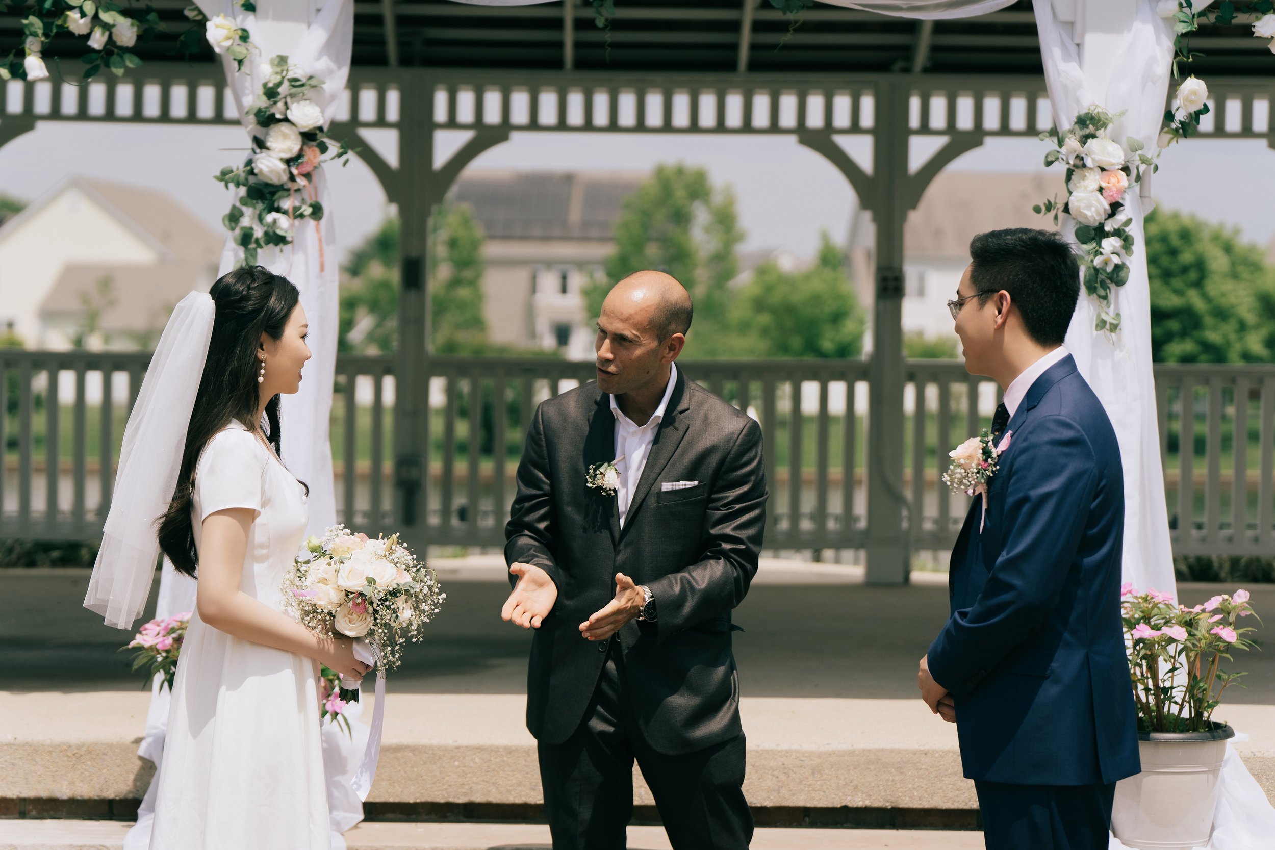 Paul at Robbinsville NJ Gazebo Wedding Ceremony