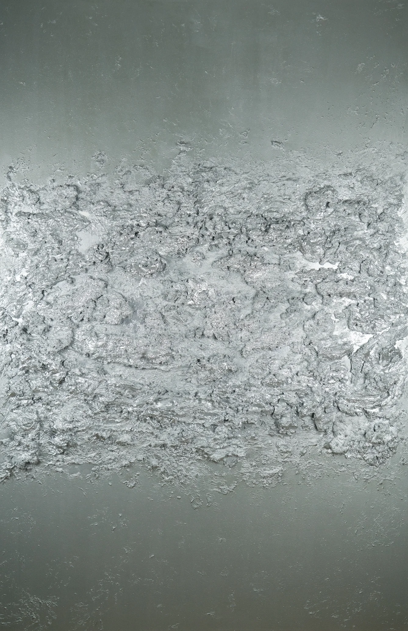  mixed media / beton / acryl / lack / sterling silber auf leinwand  190 x 120 x 18 cm  2016 