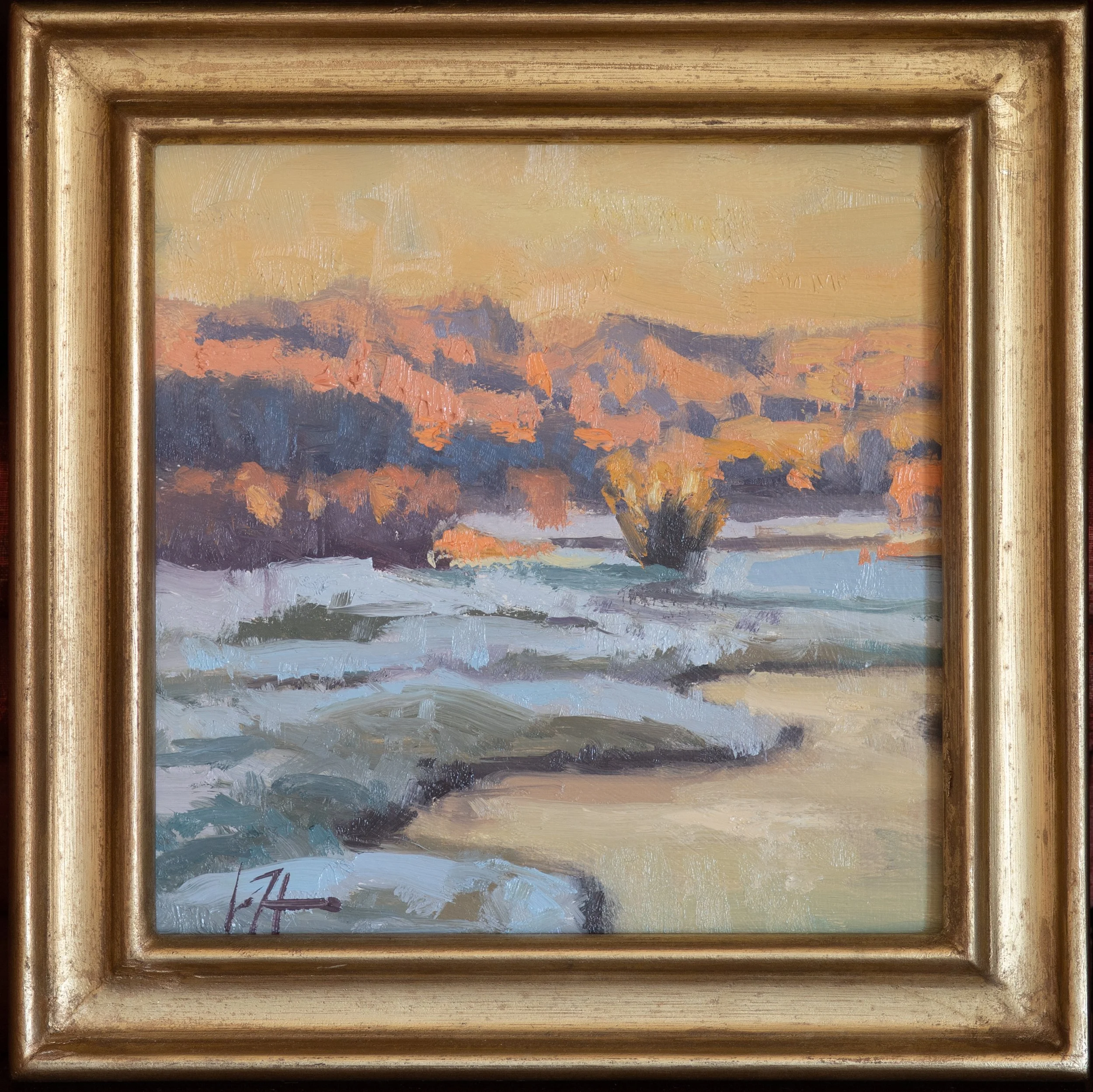 Winter Dusting 6x6 framed.jpg