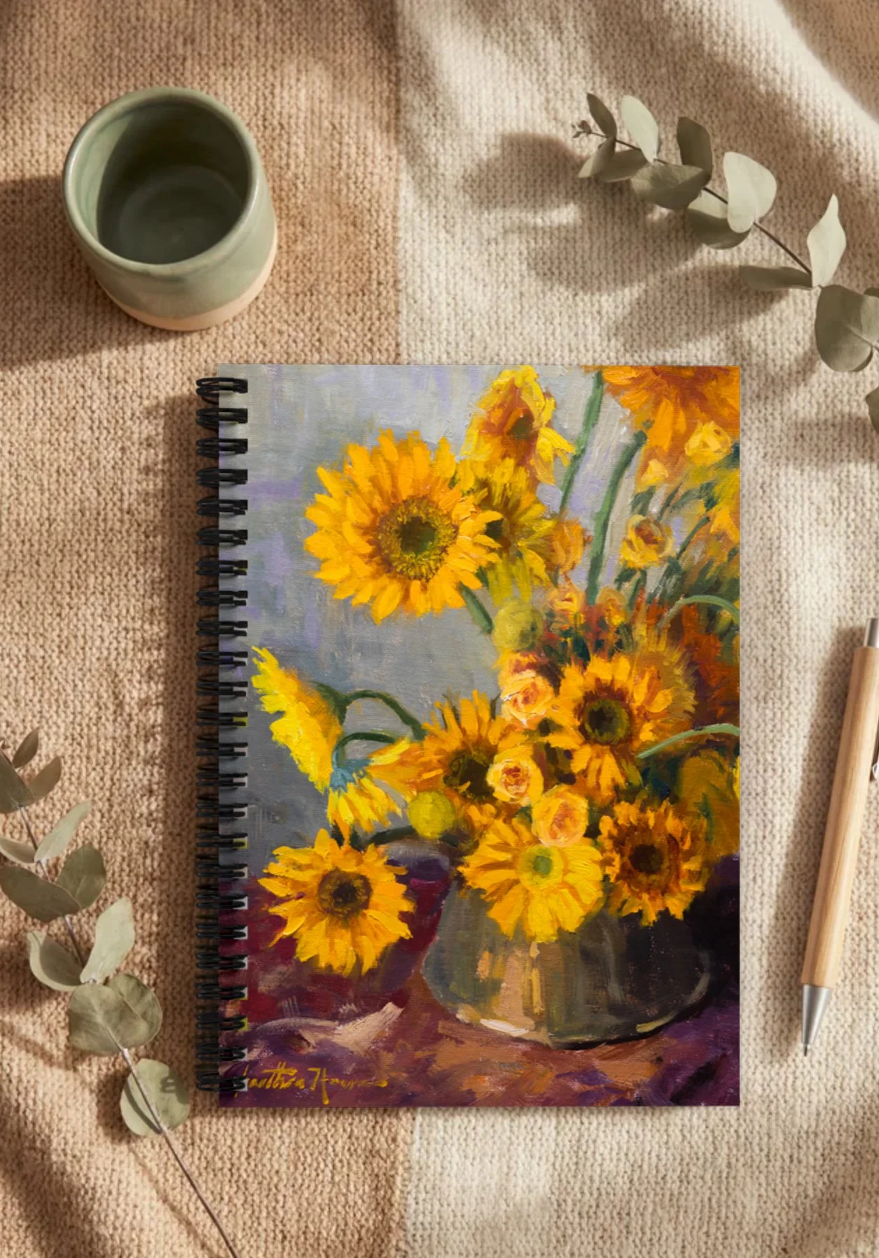 ruled-line-spiral-notebook sunflowers 1.jpg
