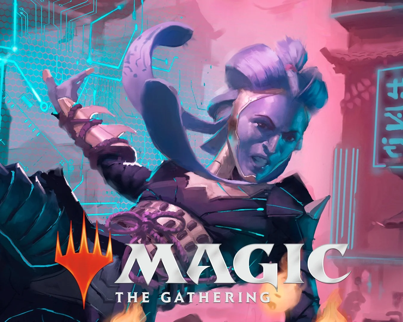 Saiba Cryptomancer 
&ldquo;Good luck getting through a class-seven proxy ward, creep.&rdquo; 
Creature &mdash; Moonfolk Ninja
March of the Machines
AD - Taylor Ingvarsson
 &ldquo;Shared with permission from WOTC - TM and &copy; Wizards of the Coast&r