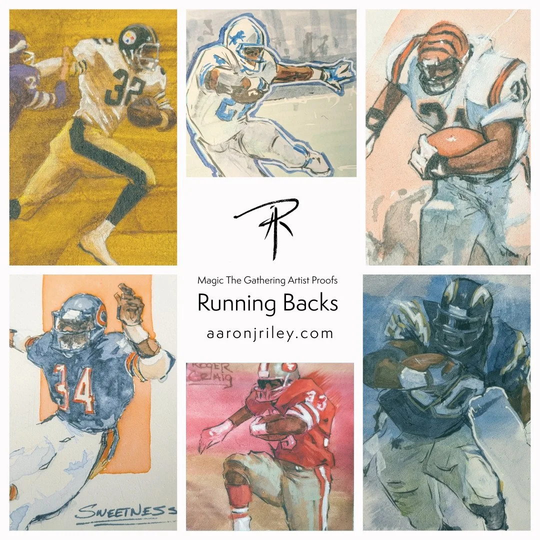 Magic the Gathering Artist Proofs: NFL running backs series