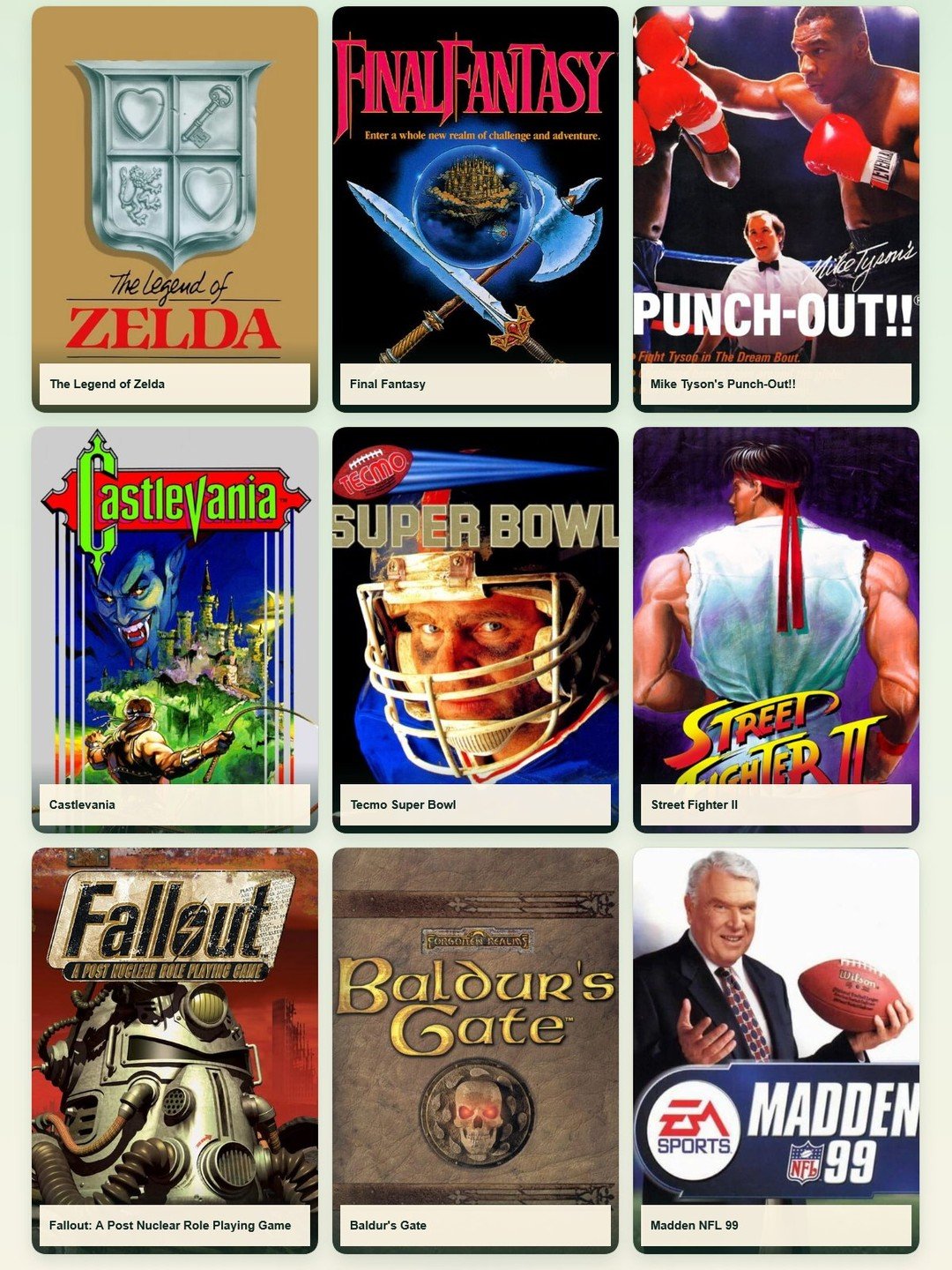 I spent way too much time on this already. I'm too old for just 9 games, or movies. I could do these by eras of my life. #my9games #my9movies