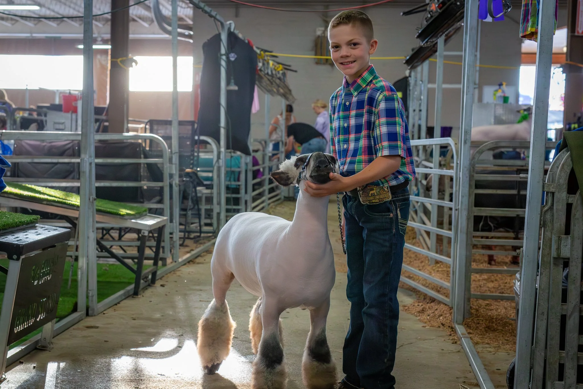 "Ready for Show" Hunter Sulzemer, age 10, from Medina County. The Ohio State Fair, Thursday July 24, 2025