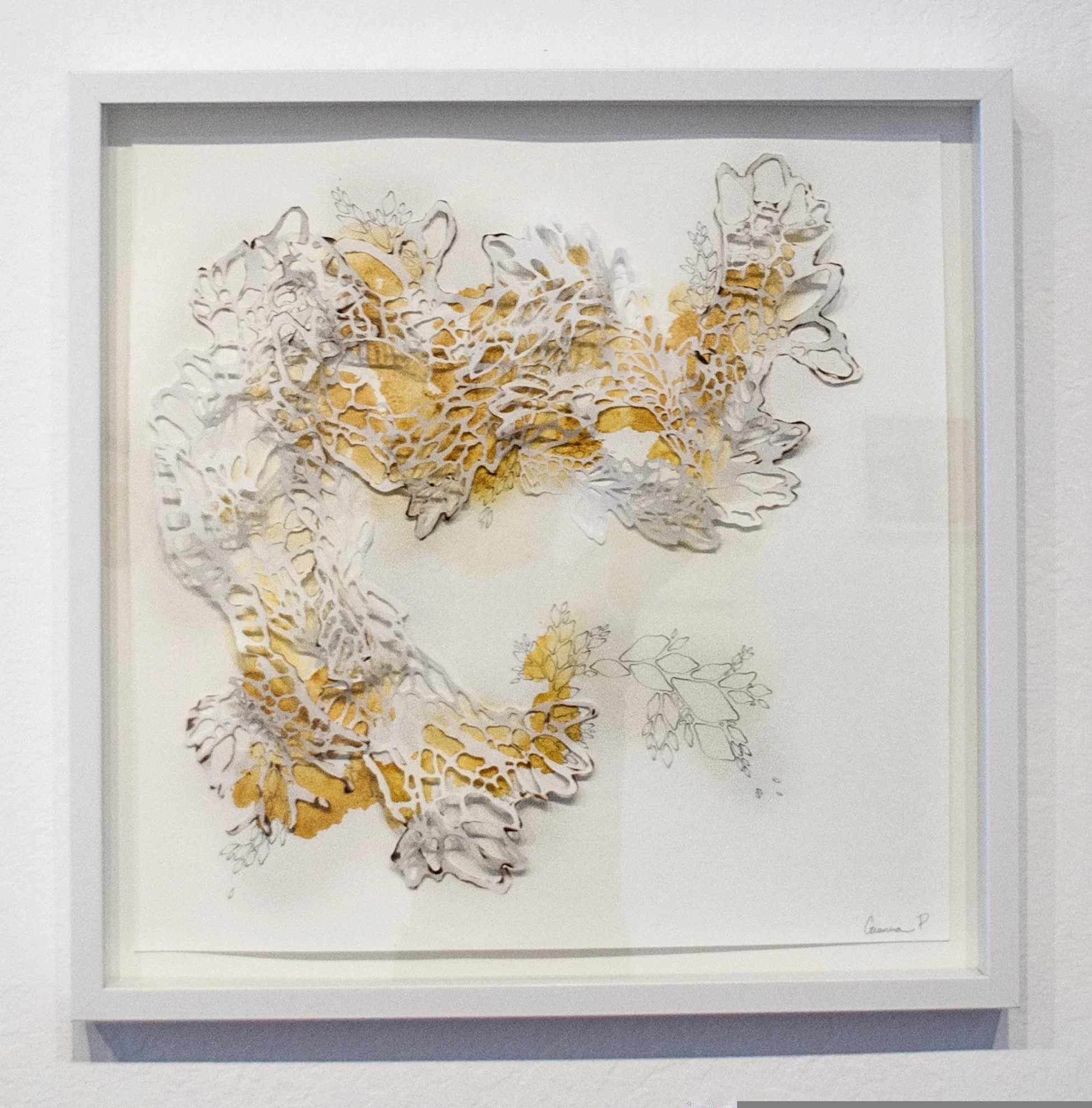 Is There an Ending to It? Handcut Rice Paper, Graphite, Turmeric 2014