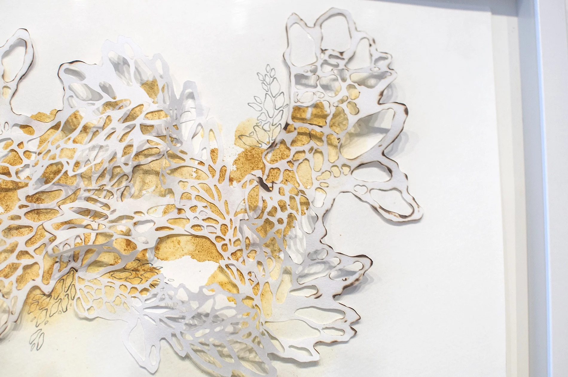 Is There an Ending to It? Detail Handcut Rice Paper, Graphite, Turmeric 2014