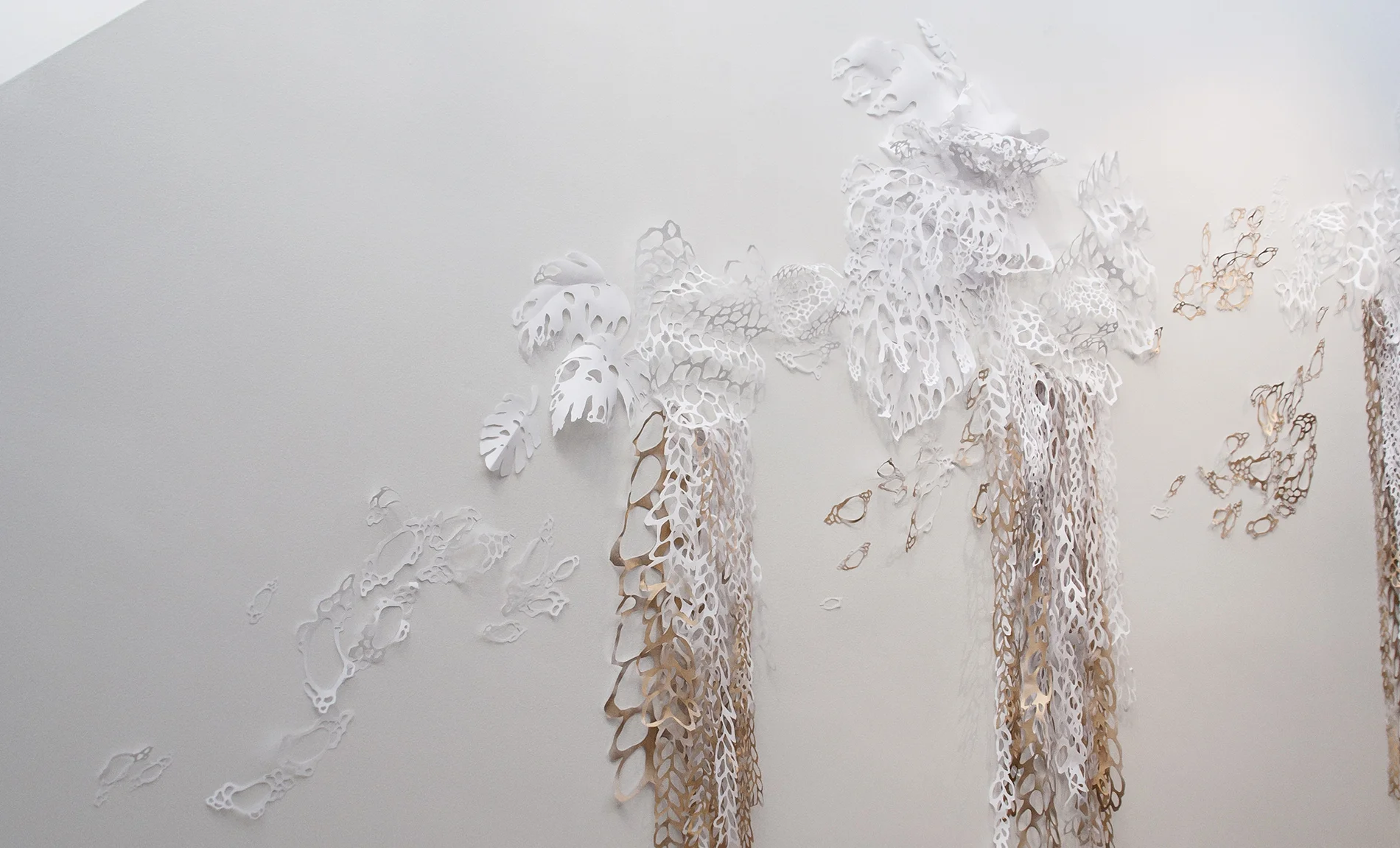 Site Specific Installation at Square Offices in downtown San Francisco in association with SF MOMA Handcut Paper and Ink 2015