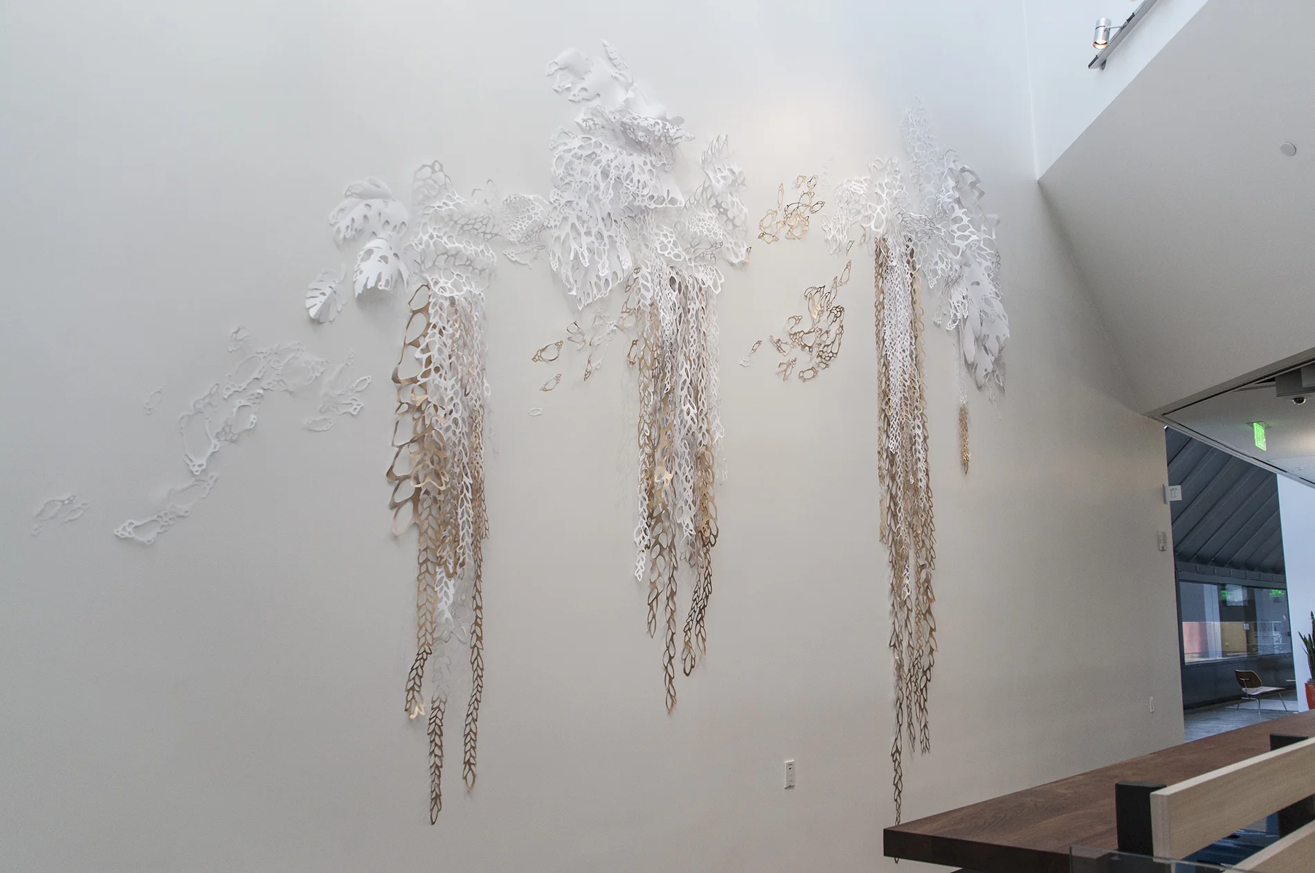 Site Specific Installation at Square Offices in downtown San Francisco in association with SF MOMA Handcut Paper and Ink 2015