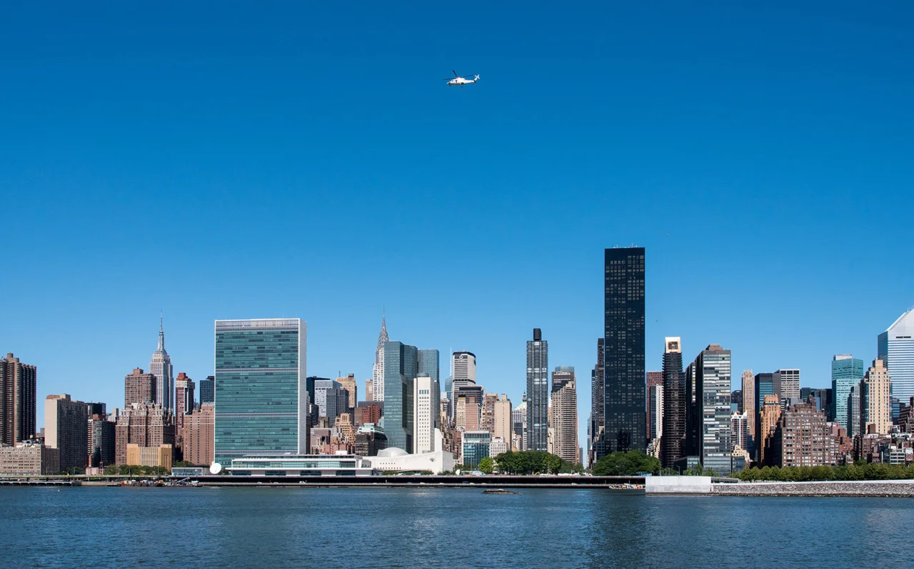 Manhattan and the East River from Long Island City, Queens, NYC