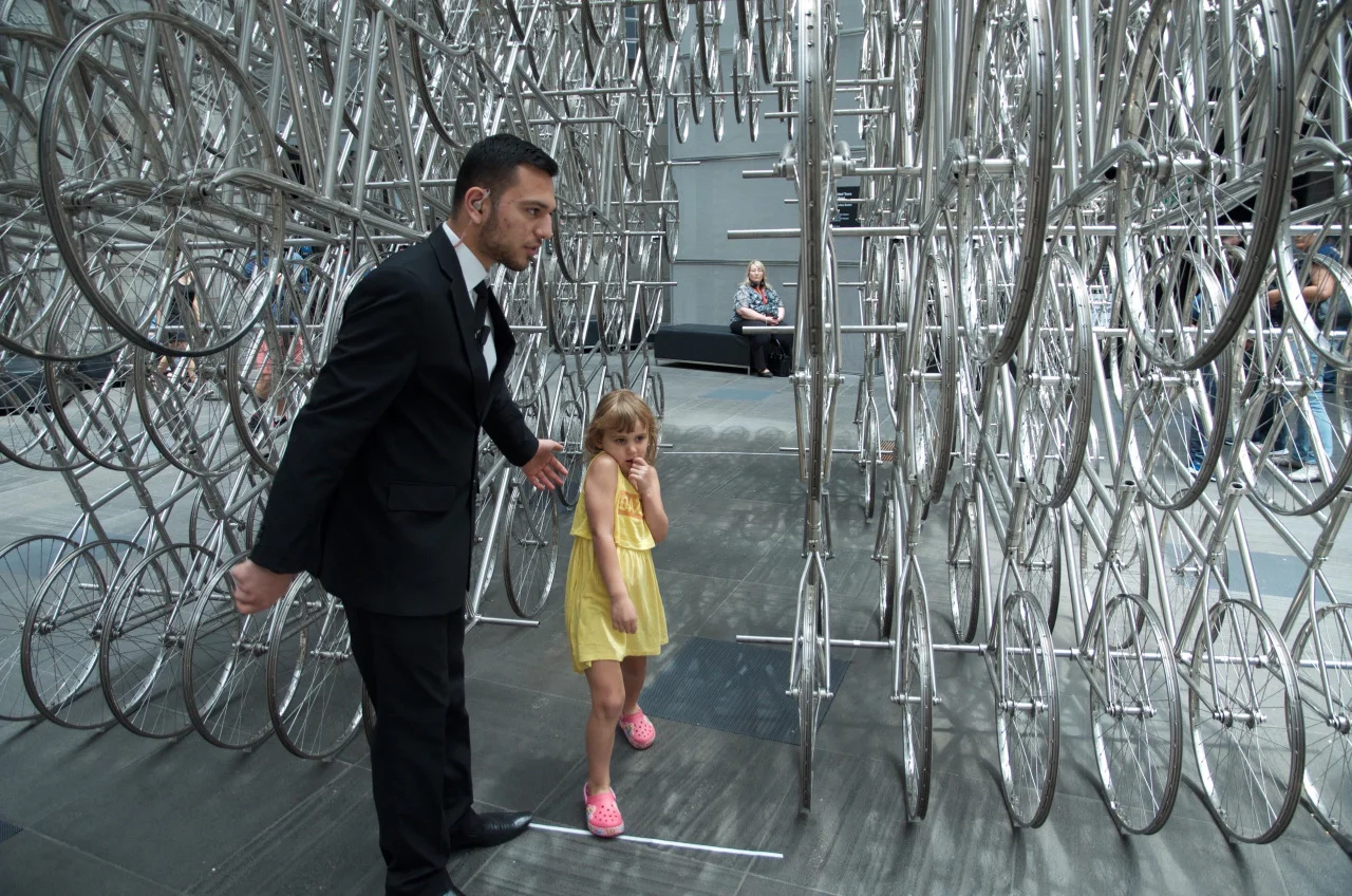 “Please step away from the sculpture miss.”