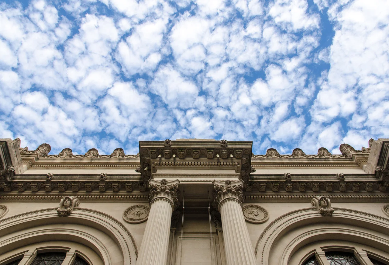 Beautiful clouds above the Met in NYC.