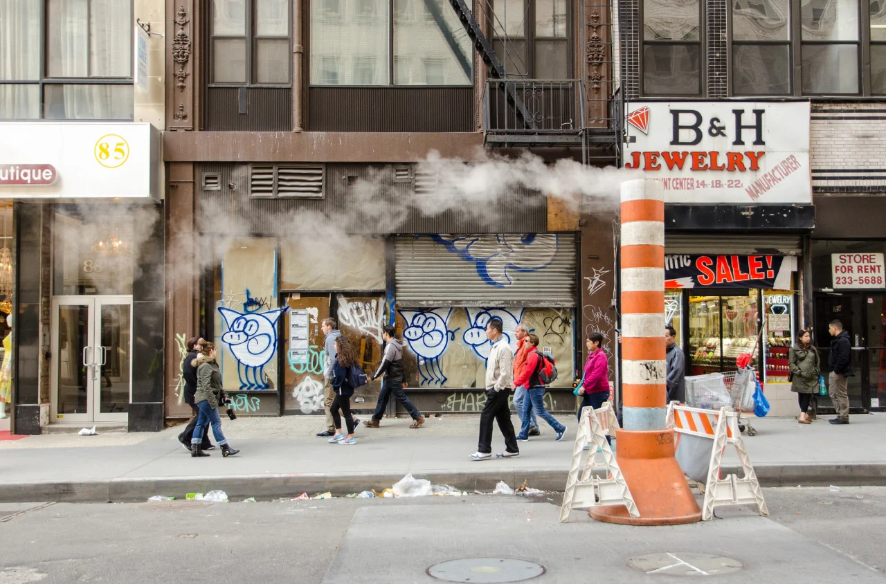 Walking through Lower Manhattan, New York City