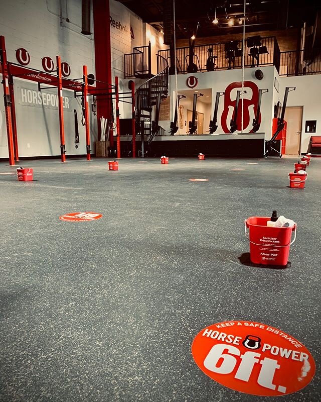 🏋️&zwj;♂️ There&rsquo;s no place like home. We can&rsquo;t wait to see your smiling faces tomorrow morning starting at 7am. Don&rsquo;t forgot to reserve your spot on @mindbody ❤️ #gymreopening #horsepower #6ftapart #staypositive