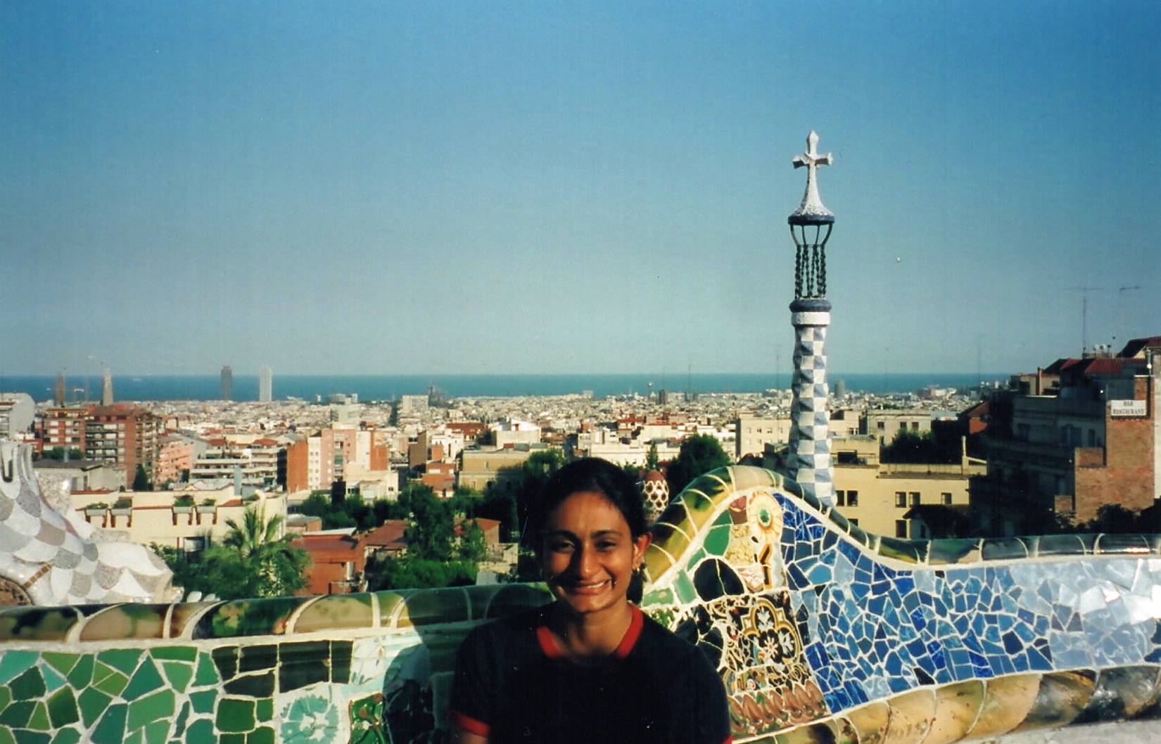  Me being extremely cheerful at the&nbsp;  Parc Guell  &nbsp;in Barcelona (one of my favourite European cities  !)  