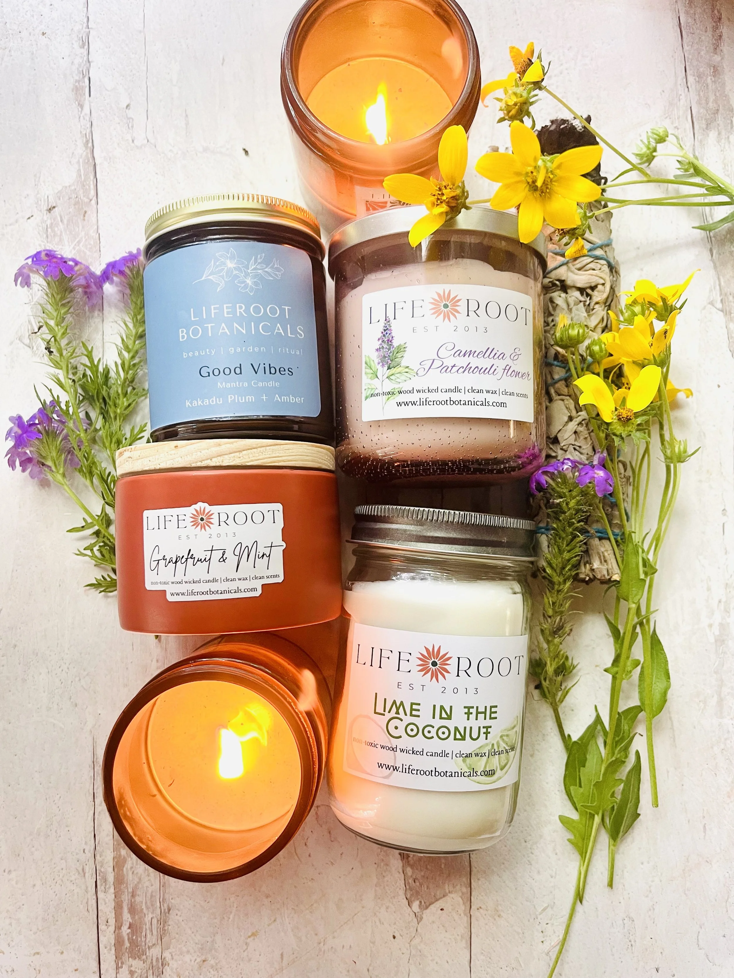 Wood-Wicked & Beeswax Candles ~ Non-Toxic