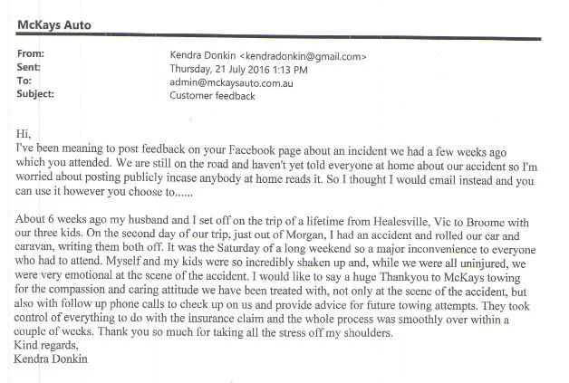Another great recommendation from an appreciative customer.