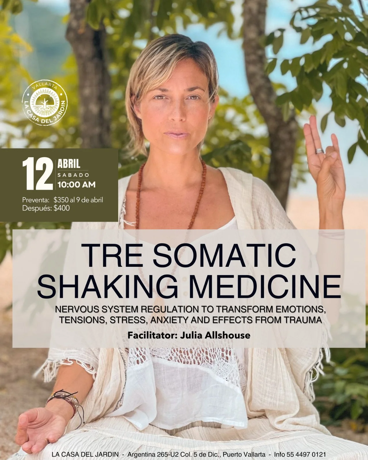 At Casa del Jardin, PV | TRE Somatic Shaking Medicine Event
