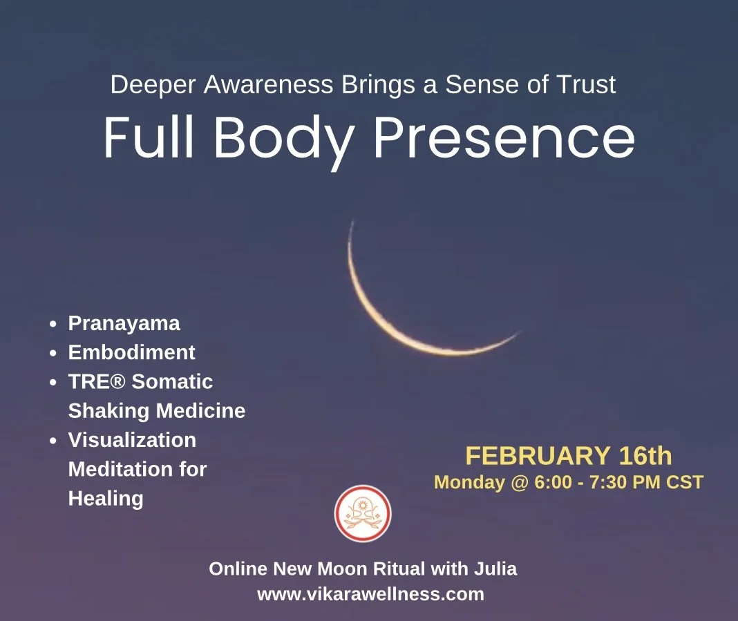 February 16th Online Ritual | Pranayama, TRE® Somatic Shaking Medicine, Visualization Meditation for Healing