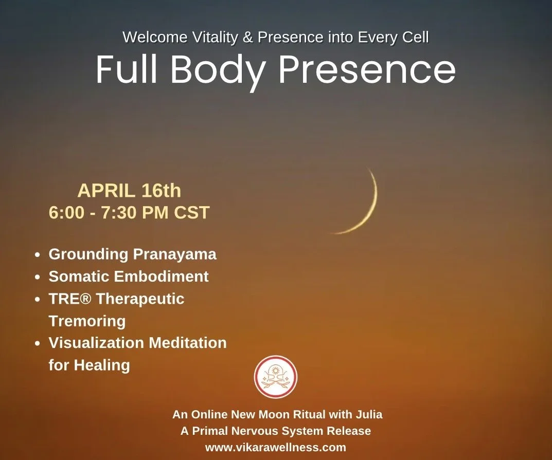April 16th Online Ritual | Pranayama, TRE® Somatic Shaking Medicine, Visualization Meditation for Healing