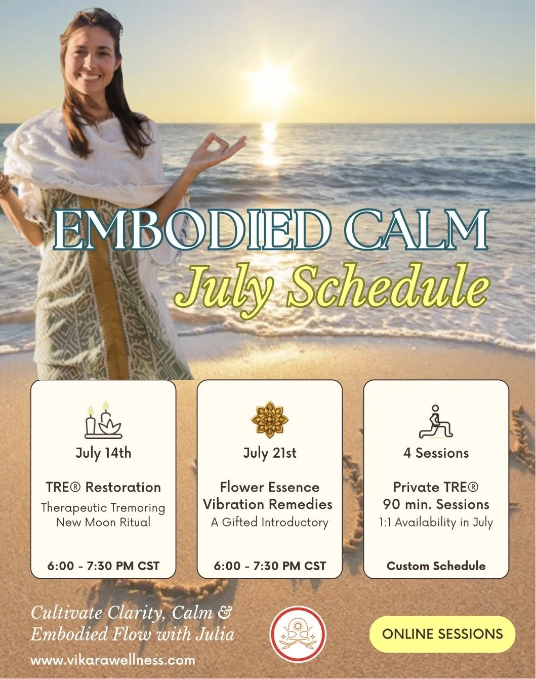 July 14th Online Ritual | Pranayama, TRE® Therapeutic Tremoring, Visualization Meditation for Healing