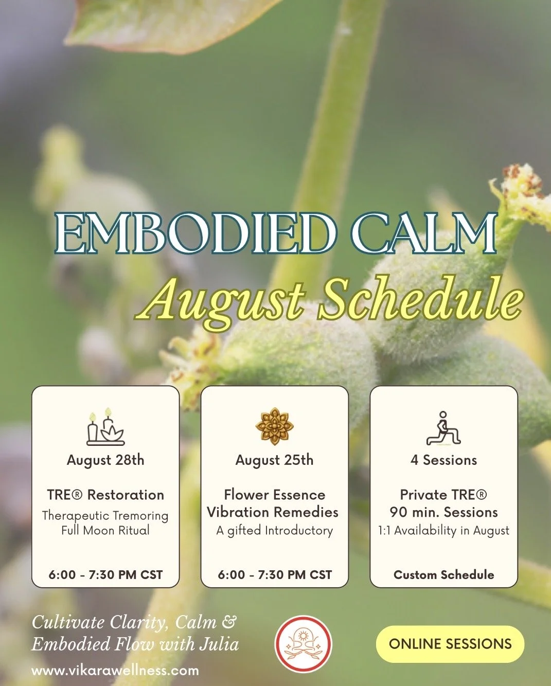 August 28th Online Ritual | Pranayama, TRE® Therapeutic Tremoring, Visualization Meditation for Healing
