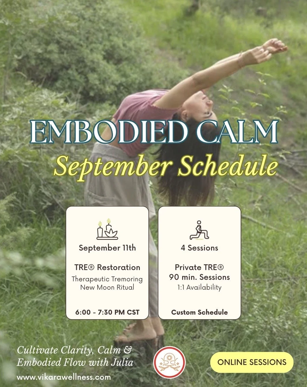 September 11th Online Ritual | Pranayama, TRE® Therapeutic Tremoring, Visualization Meditation for Healing