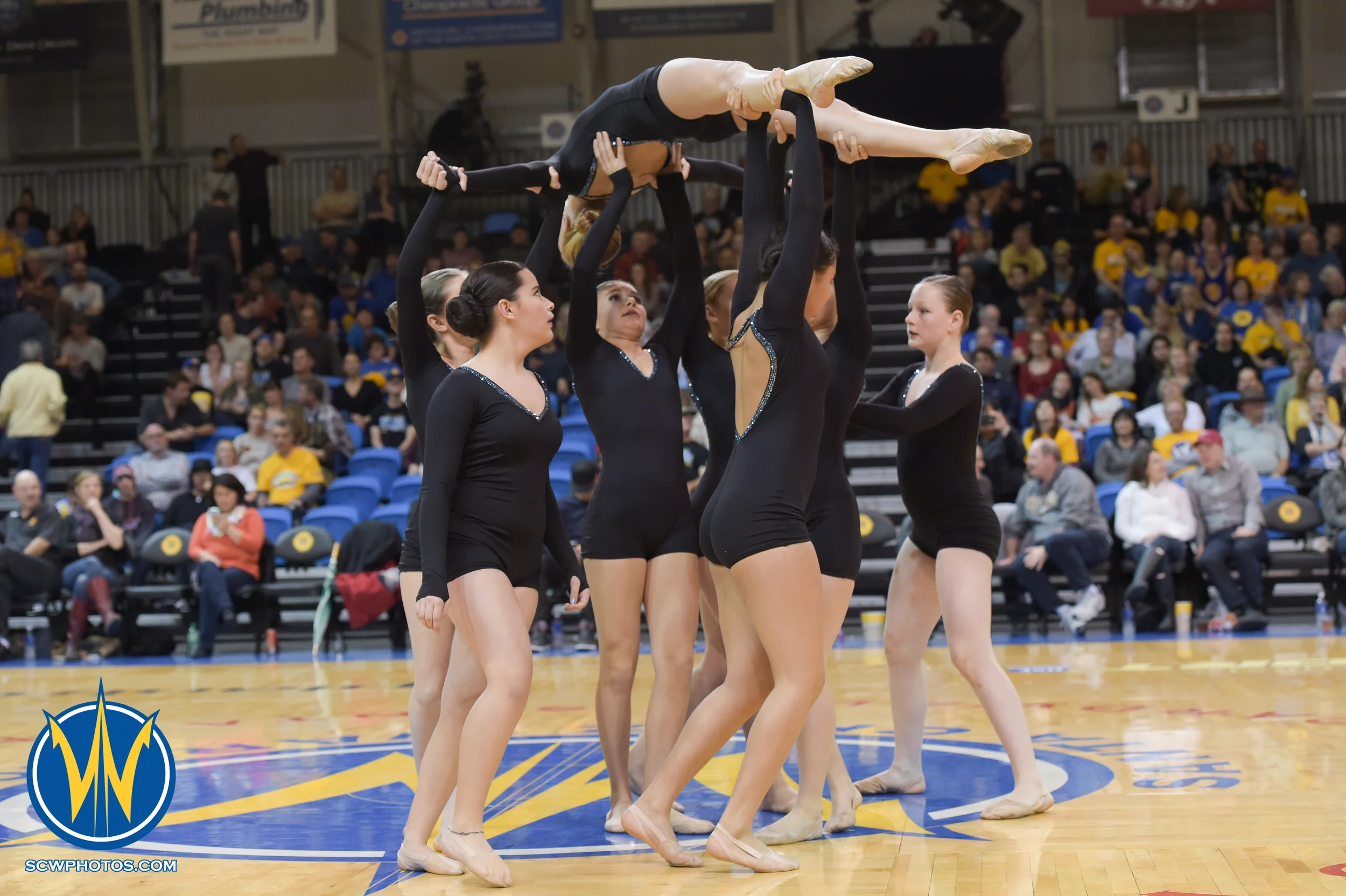 Pacific Arts Complex performing during halftime at the Santa Cruz Warrior game on 1/22/16 at Kaiser Permanente Arena in Santa Cruz California. (Phil Pasag/SC Warriors 2015)