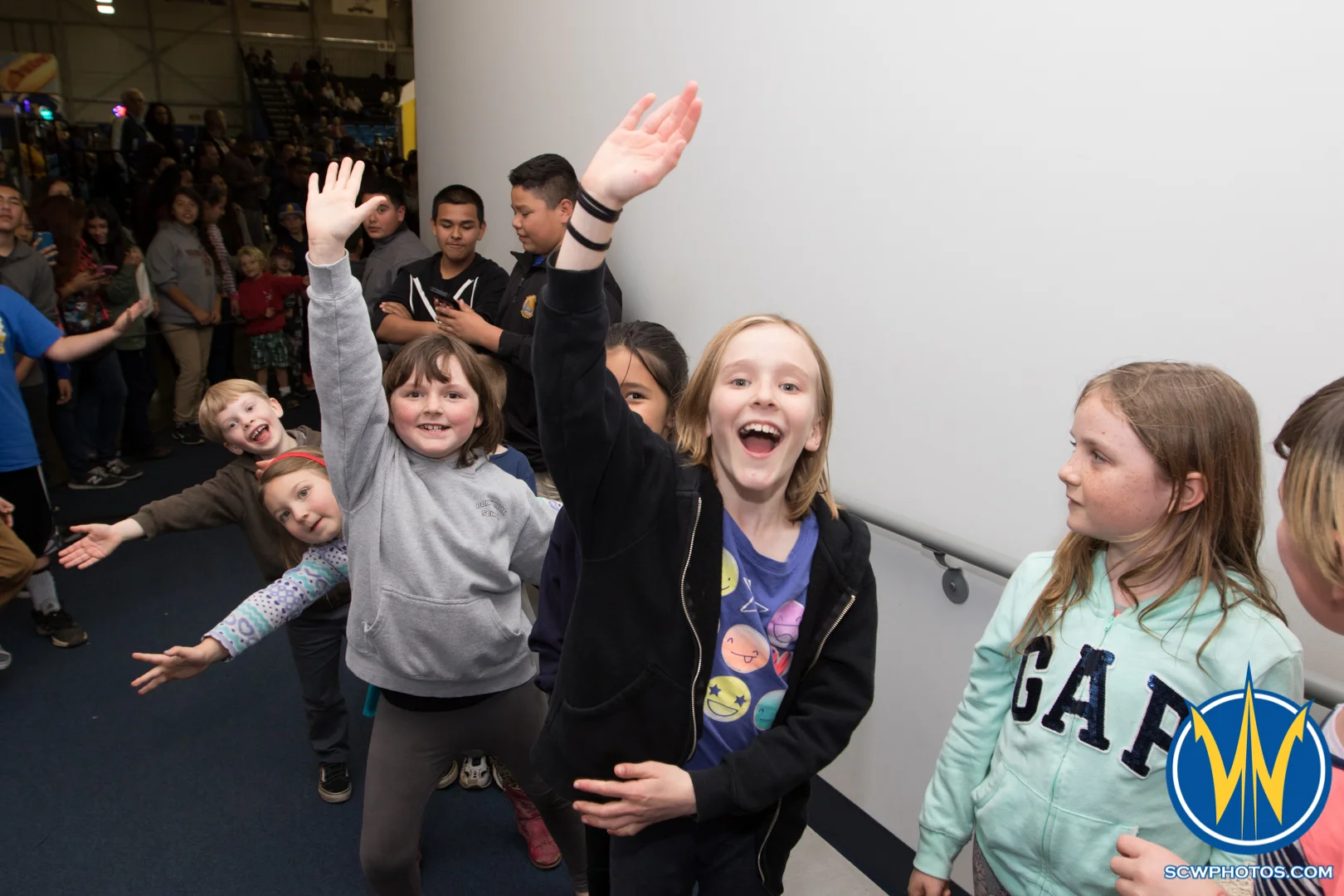 Adoring fans wait excitedly for the players to emerge and take the court at Kaiser Permanente Arena on February 26, 2016 (Photo: Ariel Nava Photography)