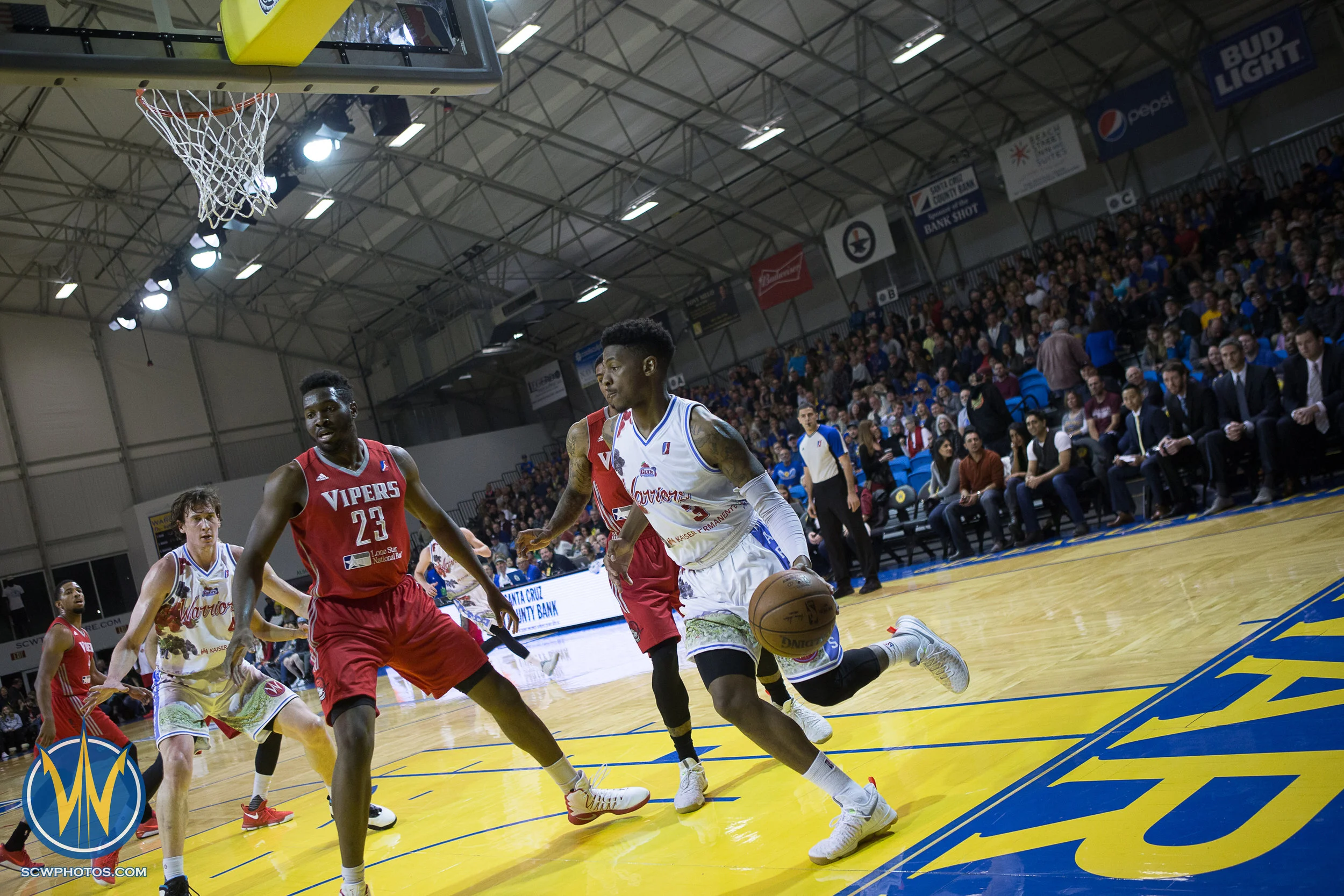 Santa Cruz Warriors game on 1/28/17 at Kaiser Permanente Arena in Santa Cruz, California. (Photo: Andrew Wheeler /SC Warriors 2017