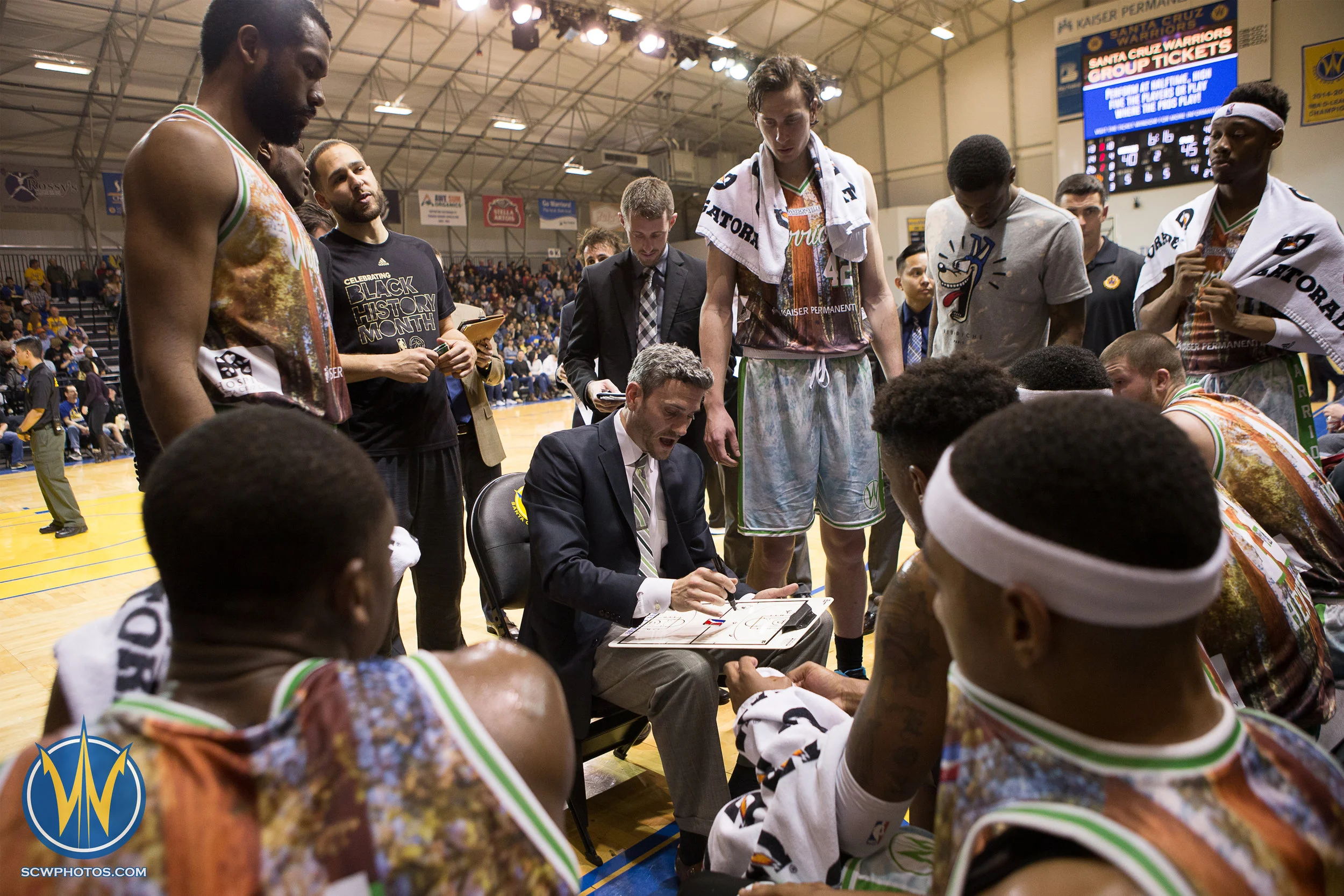 Santa Cruz Warriors game on 2/11/17 at Kaiser Permanente Arena in Santa Cruz, California. (Photo: Andrew Wheeler /SC Warriors 2017)
