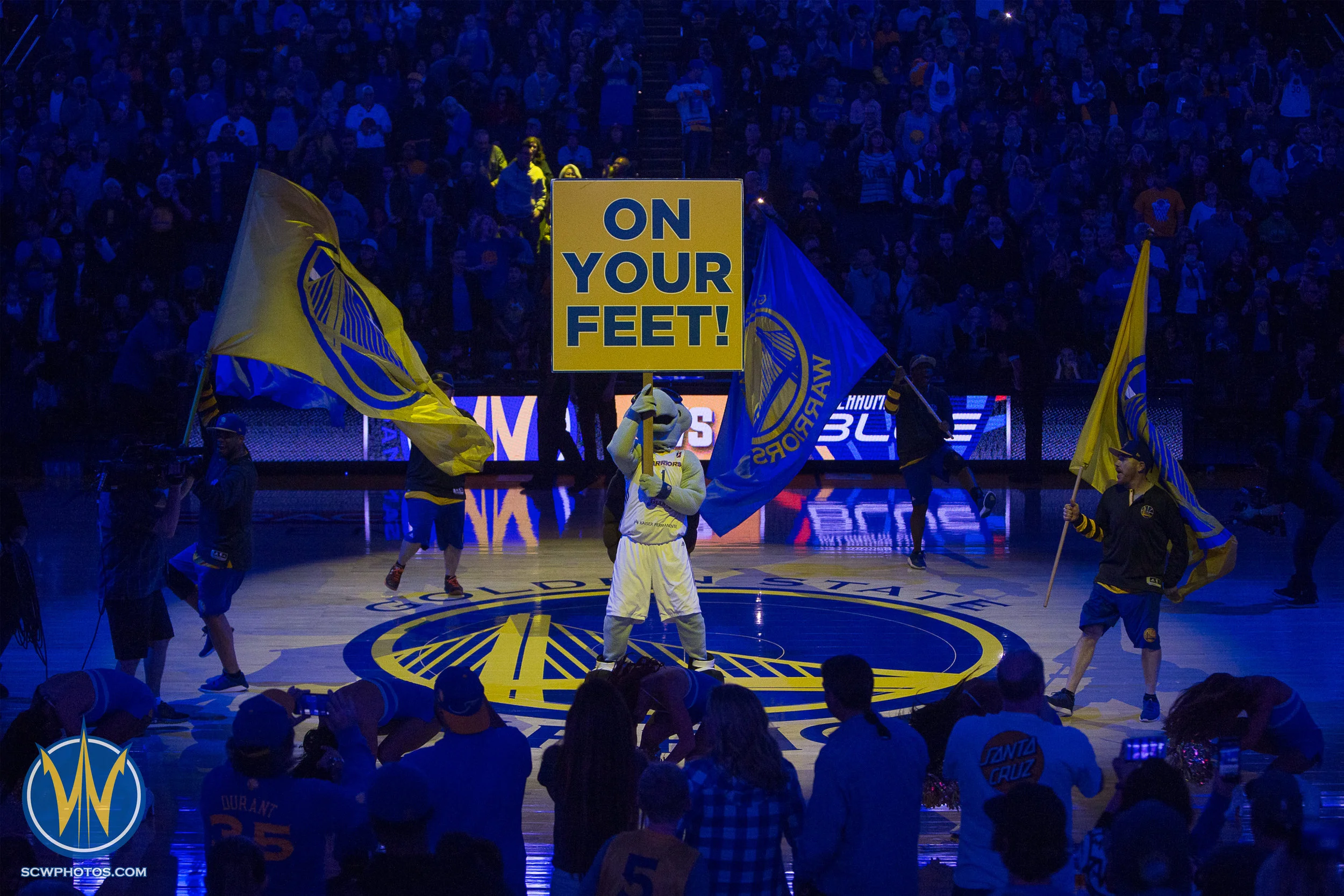 Santa Cruz Warriors game on 2/12/17 at Oracle Arena in Oakland, California. (Photo: Andrew Wheeler /SC Warriors 2017)